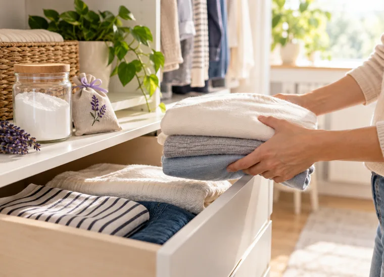 Cómo eliminar el olor a humedad de la ropa guardada