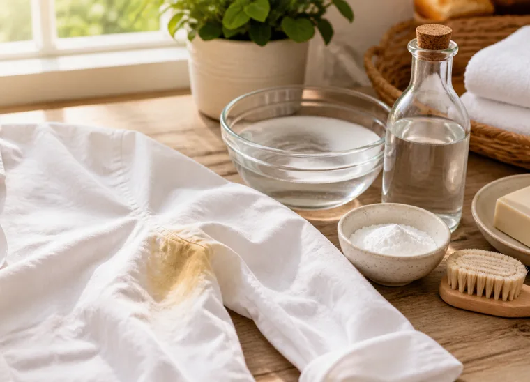 Cómo eliminar manchas de sudor de la ropa blanca sin dañarla