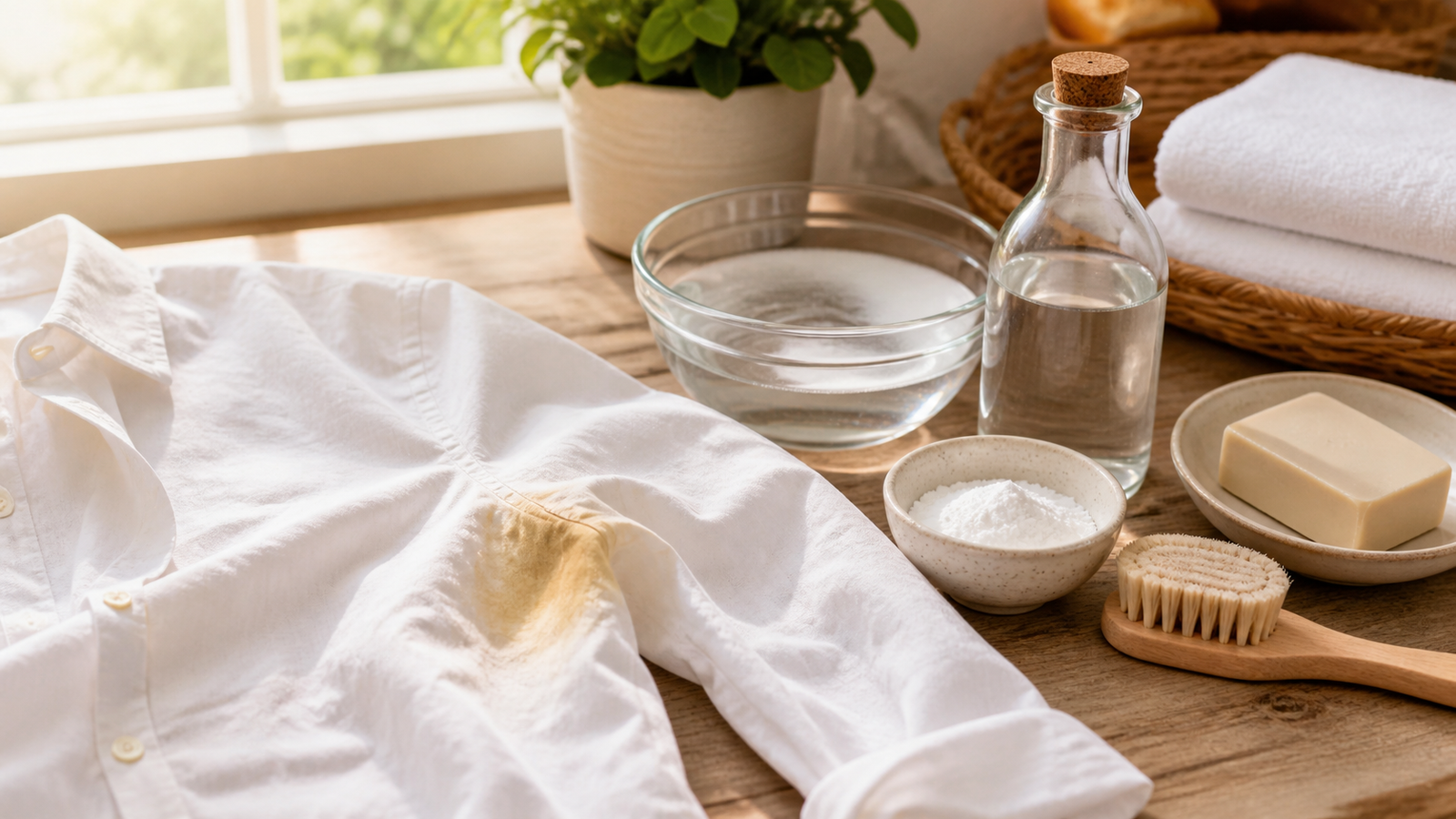 Cómo eliminar manchas de sudor de la ropa blanca sin dañarla